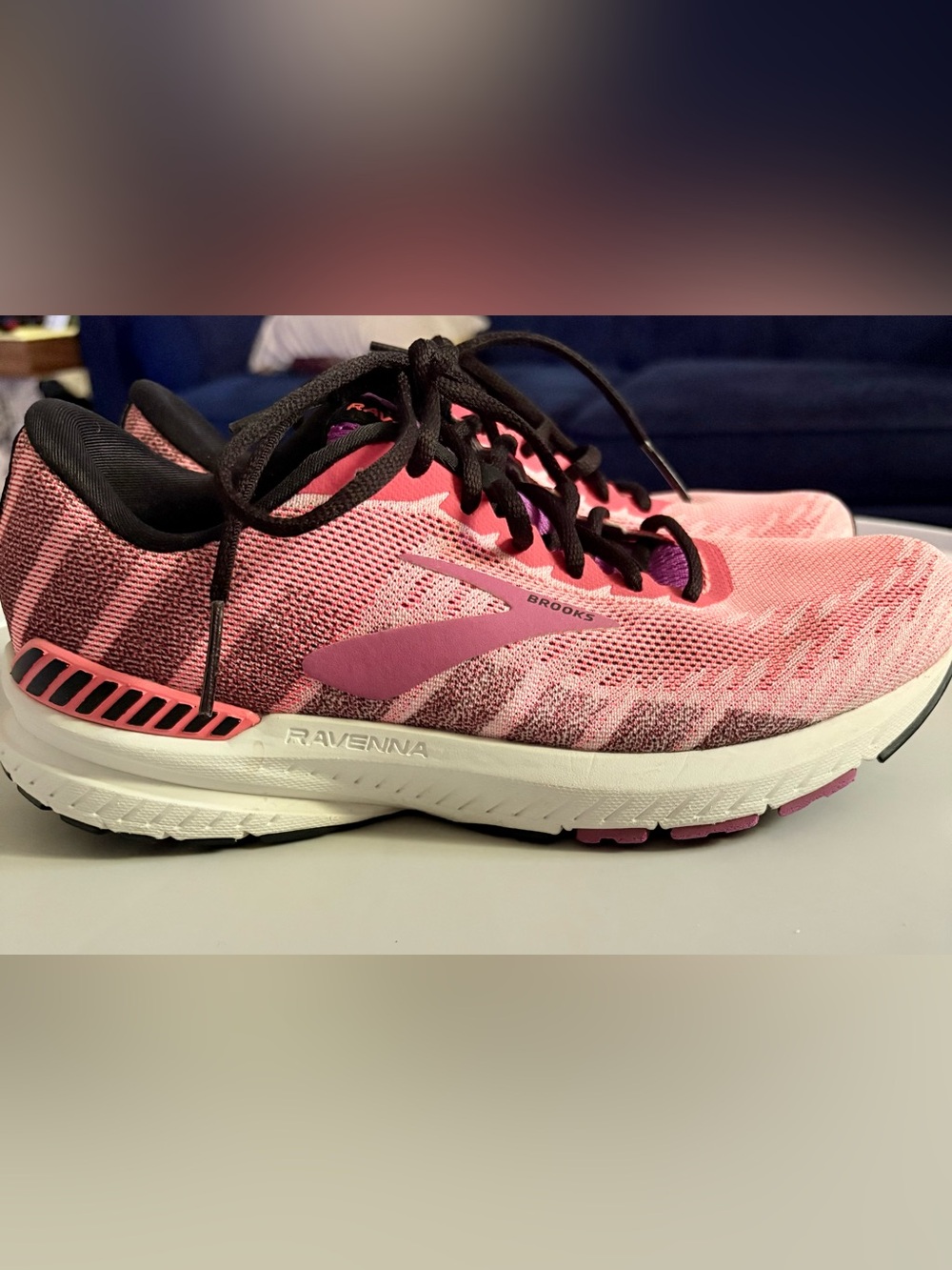 Brooks Pink and Black Women's Ravenna Running Shoes